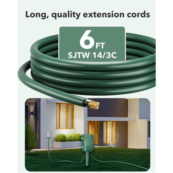 7 Day Heavy Duty Outdoor Digital Stake Timer, 6 Outlets, Weatherproof - Picture 6 of 7